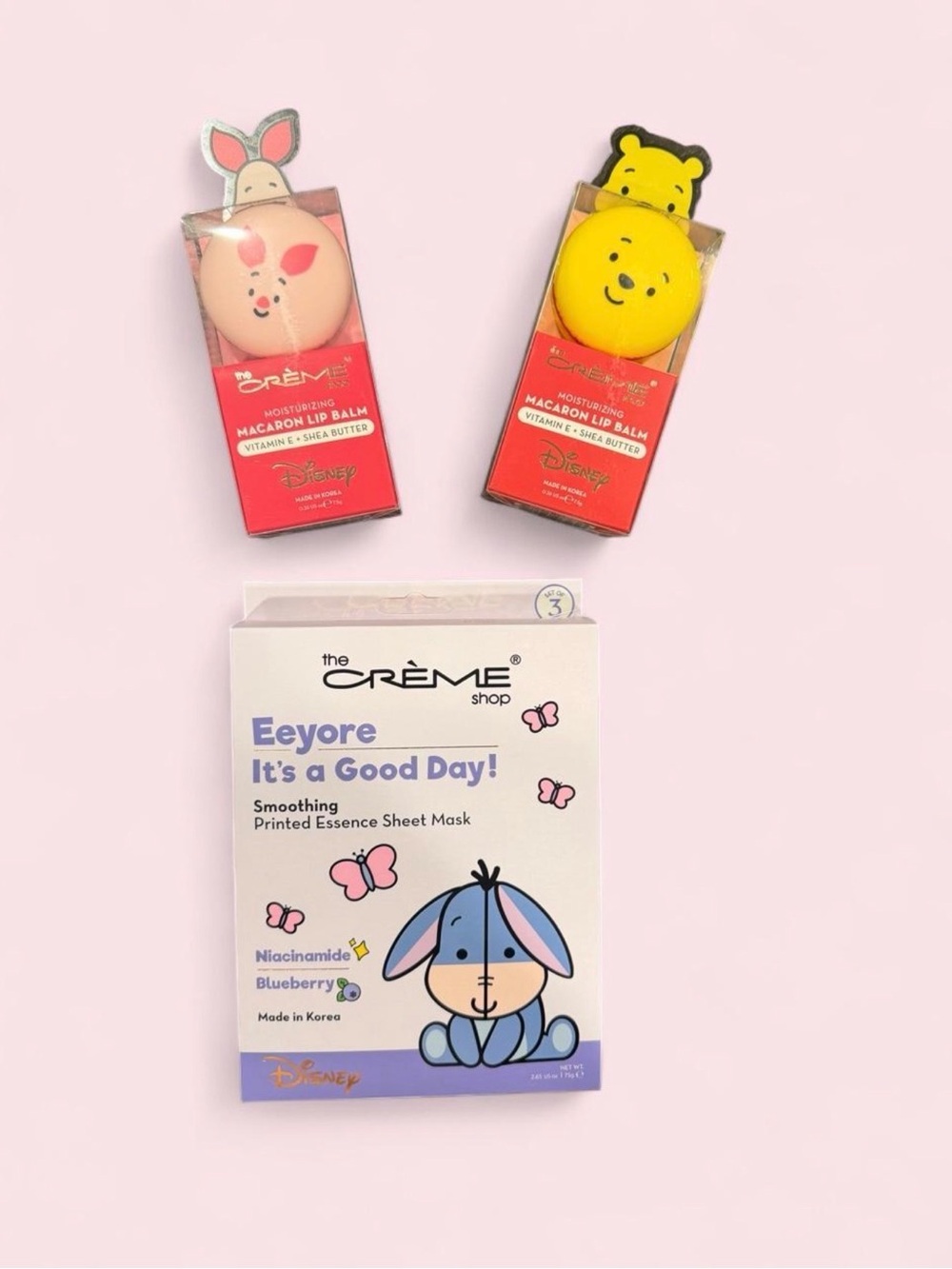 The Creme Shop Disney Eeyore Sheet Mask & Lip Balms Set